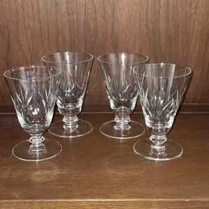 Crystal Glasses Barware Set X4 Bar Glasses Vintage Wedding